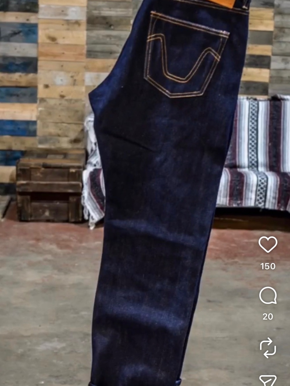RARE Boyds of Bedford 16.5oz Raw Selvedge Denim Jeans 36x35 NOS UK Moto JG0719